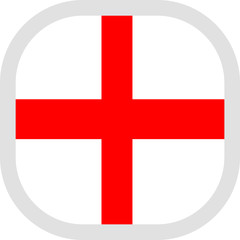 Obraz premium Icon square shape with Flag on white background