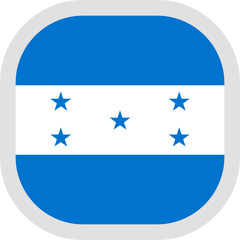 Icon square shape with Flag on white background