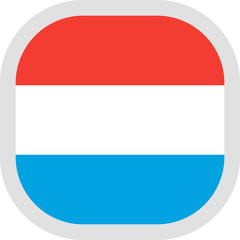 Icon square shape with Flag on white background