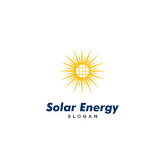 solar energy logo design vector