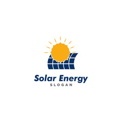 solar energy logo design vector