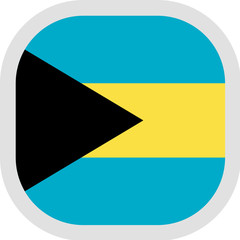 Icon square shape with Flag on white background