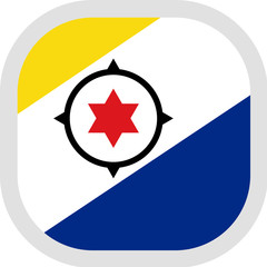 Icon square shape with Flag on white background