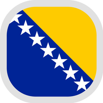 recommend clip art: Icon square shape with Flag on white background