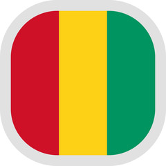 Fototapeta premium Icon square shape with Flag on white background