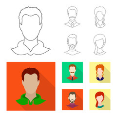 Vector design of professional and photo symbol. Set of professional and profile stock symbol for web.