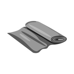 Isolated object of fabric and roll sign. Set of fabric and cloth stock vector illustration.