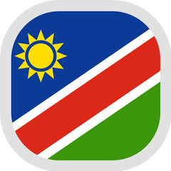 Icon square shape with Flag on white background