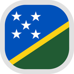 Icon square shape with Flag on white background