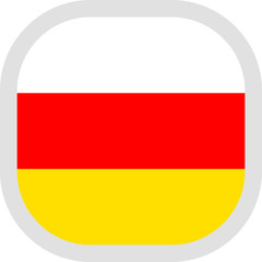 Icon square shape with Flag on white background