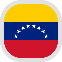 Icon square shape with Flag on white background