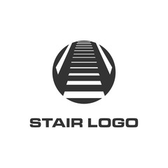 stair logo design vector