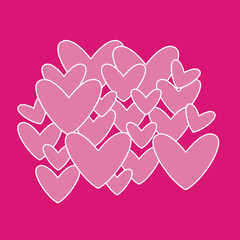 Vector art in love and romantic with heart shape in positive emotion concept for all design.