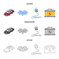 Vector design of innovation and technology  logo. Collection of innovation and nature  vector icon for stock.