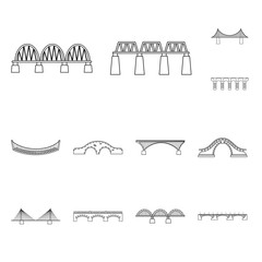 Isolated object of sight and connection logo. Set of sight and construct stock vector illustration.