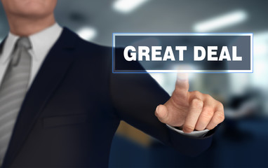 great deal   pushing concept 3d illustration