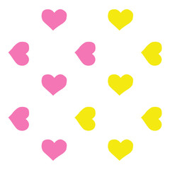 heart shapes in different colors for Valentines Day background.