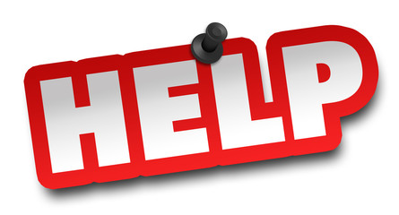 help concept 3d illustration isolated