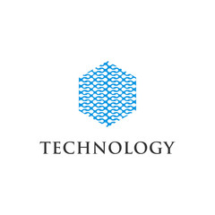 technology connection logo vector