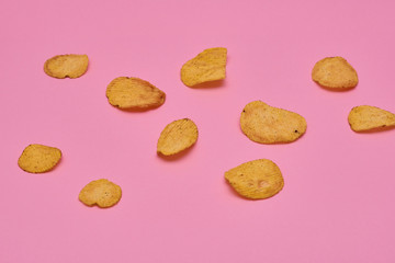 crispy potato chips snack texture background
