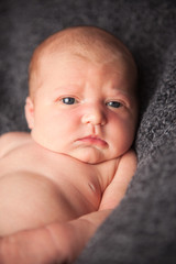 Tired Newborn Baby - Infant Portrait