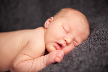 Newborn Baby Sleeping Peacefully - Infant Portrait