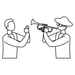 couple of musicians characters