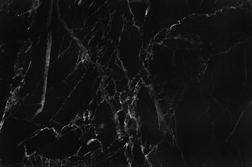 Black marble texture with white line nature patterns for background