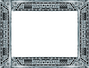 Oriental Wooden Ornate White Landscape Frame