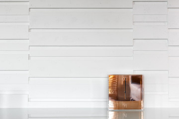 Home interior with brick wall