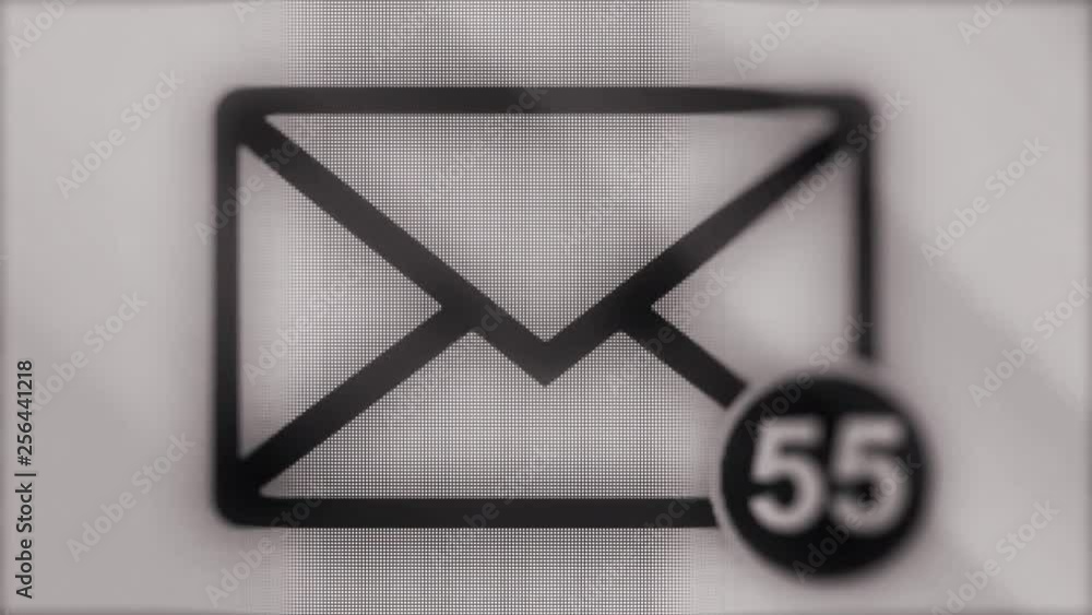 Aufkleber opening the email. new email message notification on smartphone device. mail icon, video animation