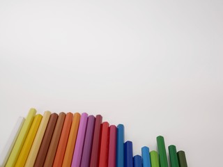 色鉛筆　カラフル　コピースペース