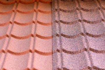 Ondulin roof. Roof texture