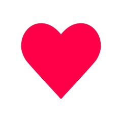 Fototapeta na wymiar Red heart design icon. Flat vector set isolated on white background
