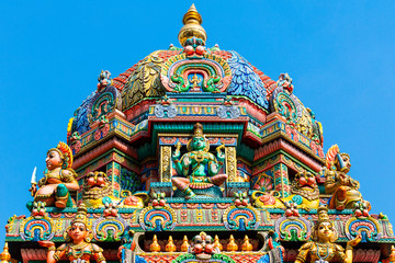 Exterior detail of Sri Mariamman Temple in Silom Road
