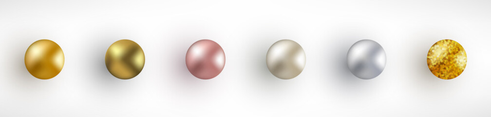 Set of Golden Realistic Balls