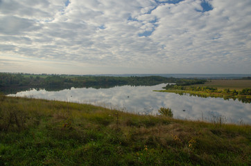 landscape with lake and sky