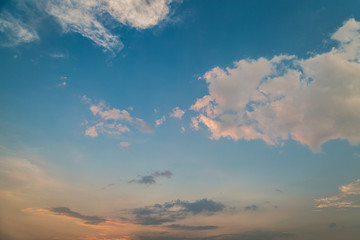 sky and clouds before sunset