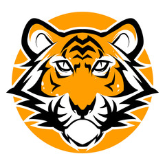 tiger head mascot illustration vector esports logo
