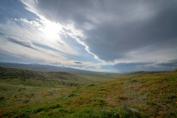 sunset in the mountains