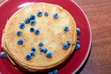 pancakes black currant berries