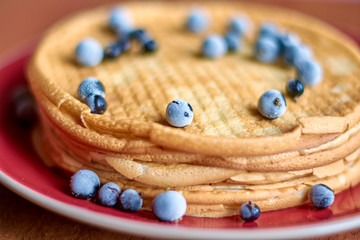 pancakes black currant berries