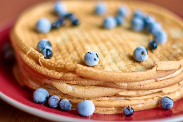 pancakes black currant berries
