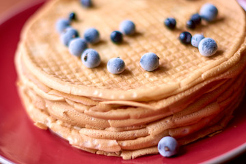 pancakes black currant berries