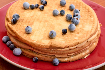 pancakes black currant berries