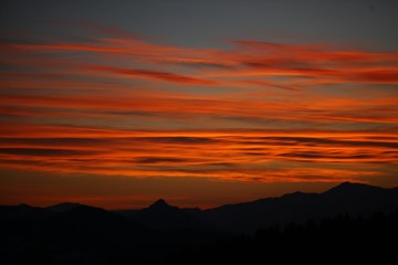 Mountain hut in the winter snow covered landascape.savsat/artvin/turkey