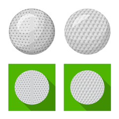 Isolated object of sport and ball icon. Collection of sport and athletic vector icon for stock.