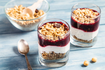 Image with granola and yogurt.