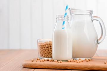 Soy milk made of beans