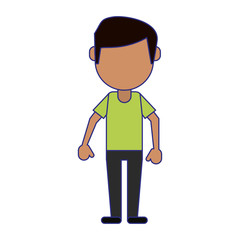 man faceless avatar cartoon blue lines